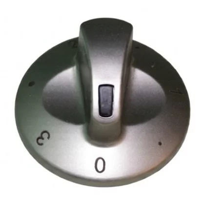 Pokrętło dawkownika mocy do płyty ceramicznej Amica srebrne 3 z prawej strony E610.00/09.1139.01 9043066