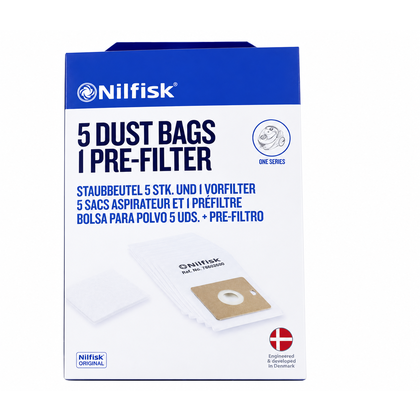 Worki do odkurzacza Nilfisk One / Coupé / Go / Force / Compact 78602600 5 szt. + filtr oryginał Opis produktu SEO: