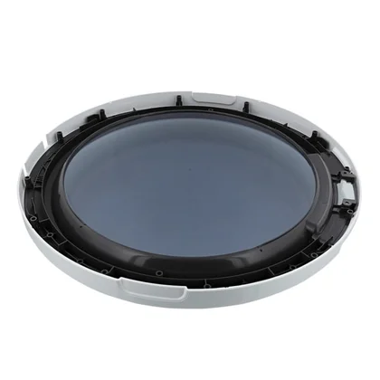 Elementy obudowy do suszarek bęb Futryna przednia z uszczelką do suszarki Electrolux / AEG biało-czarna Ø463,6 mm