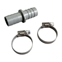 Złączka węża spustowego do pralki i zmywarki Domax fi 20 19/19 mm z 2 opaskami ST505