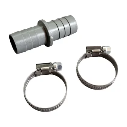 Złączka węża spustowego do pralki i zmywarki Domax fi 20 19/19 mm z 2 opaskami ST505
