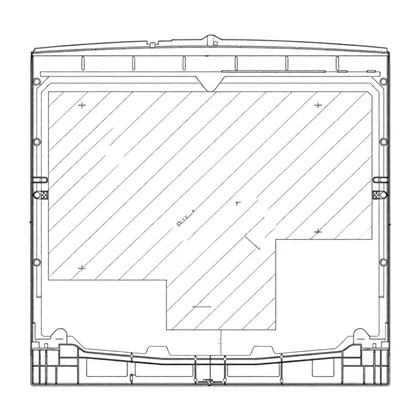 Blat roboczy do pralki Electrolux / AEG biały 596,5 x 501,4 mm STIWA