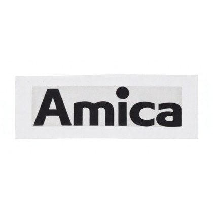 Naklejka z logo Amica do lodówki i chłodziarko-zamrażarki Amica 70 x 18,8 mm 1034444