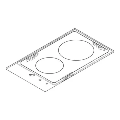 Płyty szklane Ceramiczny blat płyty grzejnej Zanussi z ramką inox 290 x 510 mm