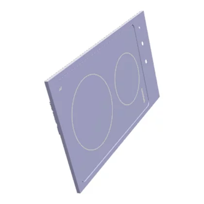 Płyty szklane Ceramiczny blat płyty grzejnej Zanussi z ramką inox 290 x 510 mm