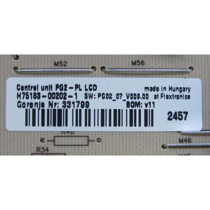 Elementy elektryczne do pralek r Skonfigurowany moduł elektroniczny do pralki Gorenje / Hisense 331799