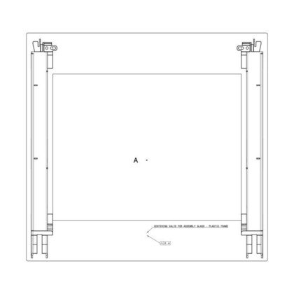 Zestaw szyby drzwi - 493x467mm
