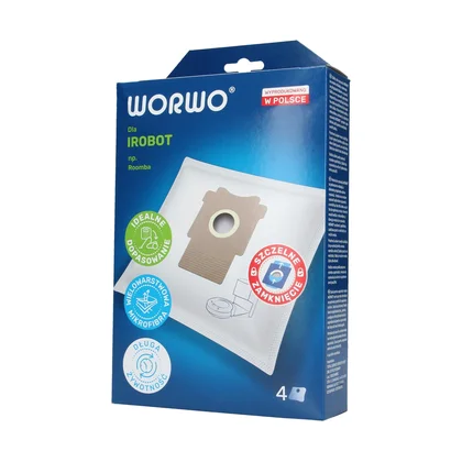 Worki do stacji Clean Base robota odkurzającego iRobot Roomba WORWO 4 sztuki ROBMB01K