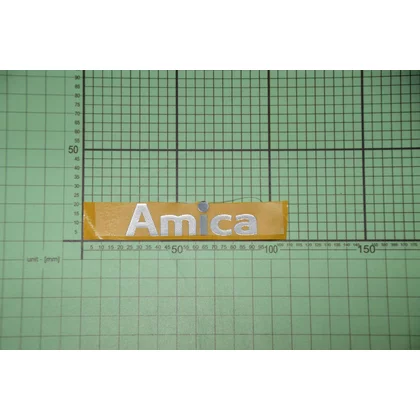 Logo Amica naklejka aluminiowa 70 x 18,8 mm
