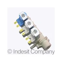 Elementy elektryczne do pralek r Elektrozawór dopływu wody do pralki i pralko-suszarki Ariston / Indesit / Hotpoint / Whirlpool 1 wejście 3 wyjścia C00080664 482000027476