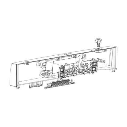 Przyciski i pokrętła do zmywarek Maskownica / Panel przedni do zmywarki Electrolux 1174721314