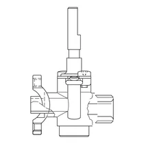 Zawór średniego palnika do kuchenki gazowej Electrolux / AEG 3577174315