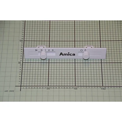 Kompletny biały panel wyłącznika do okapu Amica 1039564