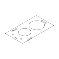 Płyty szklane Płyta grzejna ceramiczna do płyty Electrolux / AEG czarna 290x520 mm