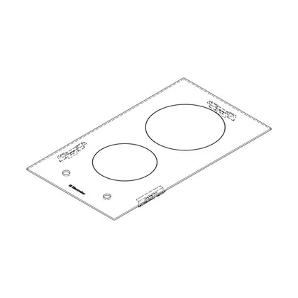 Płyty szklane Płyta grzejna ceramiczna do płyty Electrolux / AEG czarna 290x520 mm