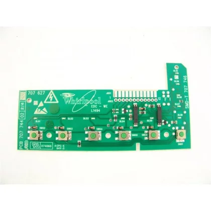 Elementy elektryczne do pralek r Górny moduł elektroniczny z sensorami do pralki Whirlpool / Indesit / Ariston / Hotpoint 481223958039 C00327095