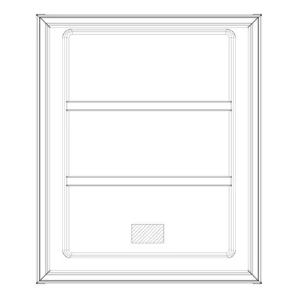 Drzwi zamrażarki do chłodziarko-zamrażarki Electrolux / AEG białe 538 x 644 mm 140061232017