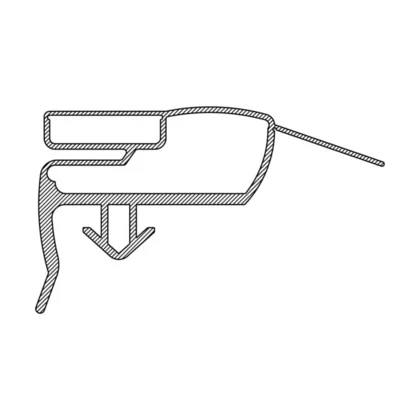 Uszczelka magnetyczna drzwi do chłodziarko-zamrażarki Electrolux / AEG biała 563 x 1099 mm