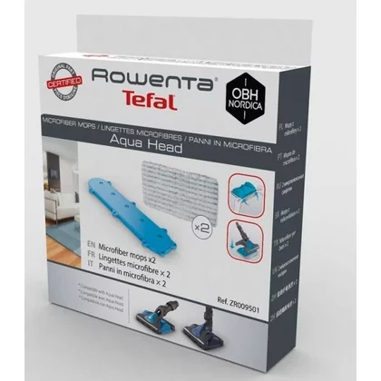Ściereczki mopujące z mikrofibry do odkurzacza Tefal / Rowenta Aqua Head 2 szt. ZR009501