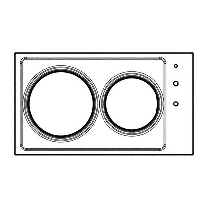 Płyta grzejna do kuchenki Electrolux / AEG nierdzewna 290 x 510 mm