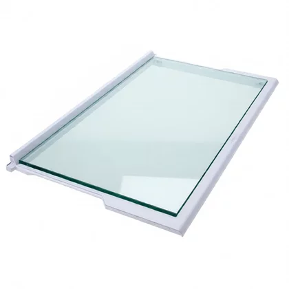 Półki na plastikowe i druciane r Półka szklana z ramkami do chłodziarki Whirlpool / Indesit / Ariston / Hotpoint 510 x 320 mm 481245088184 C00331197 481245088232 C00313397