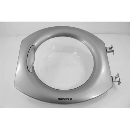 Drzwiczki do pralki Ariston / Indesit / Hotpoint / Whirlpool szare / srebrne C00074197 482000076291
