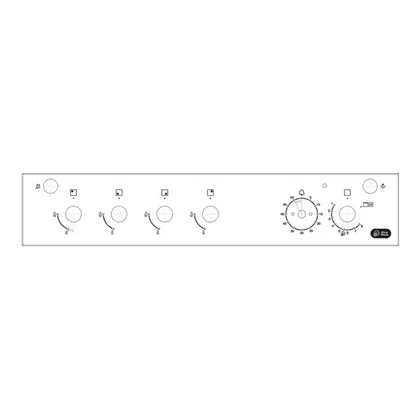 Elementy obudowy Panel obsługi do kuchenki Electrolux / AEG biały 50 cm 6K