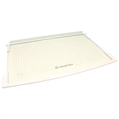 Półka szklana z ramkami do lodówki Ariston / Indesit / Hotpoint / Whirlpool 489 x 299 x 25 mm C00143485 482000022972 C00285827 482000031695
