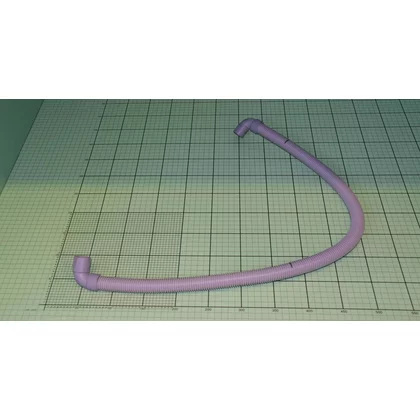 Wąż karbowany do pralki Amica, zawór przesterowania - fartuch wanny 90 cm 8024252