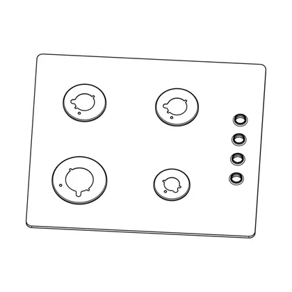 Płyty szklane Szkło ceramiczne do płyty grzejnej Electrolux / AEG 580 x 510 mm 140028842031