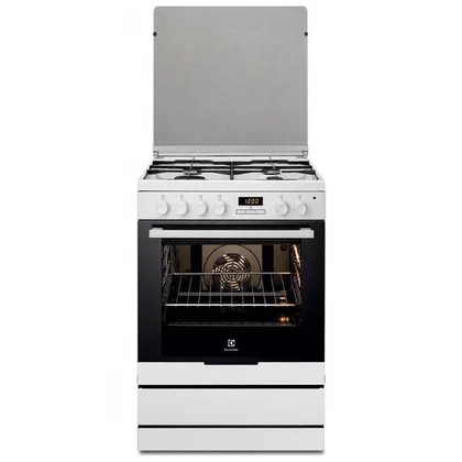 Kuchnia gazowo-elektryczna Electrolux EKK 6450 AOW 60 cm biała