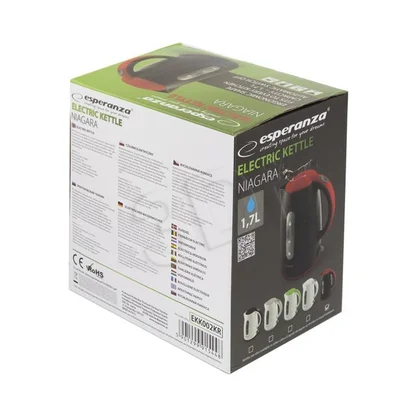 Czajnik elektryczny Esperanza Niagara EKK002KR 1,7 l 2200 W czarno-czerwony