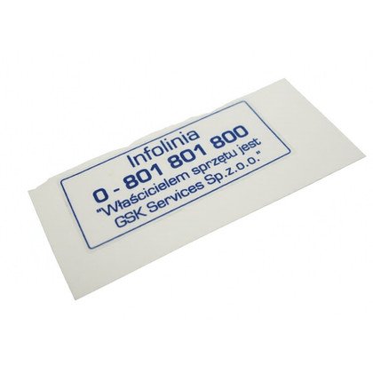 Naklejka serwisowa do chłodziarki Amica Glaxo 8045355