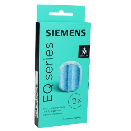 Odkamieniacz w tabletkach Siemens (3 szt.) do ekspresu do kawy TZ80002B