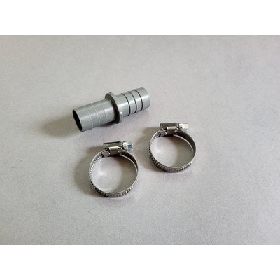 Złączka węża spustowego fi.20 19/19mm+2 opaski ST505