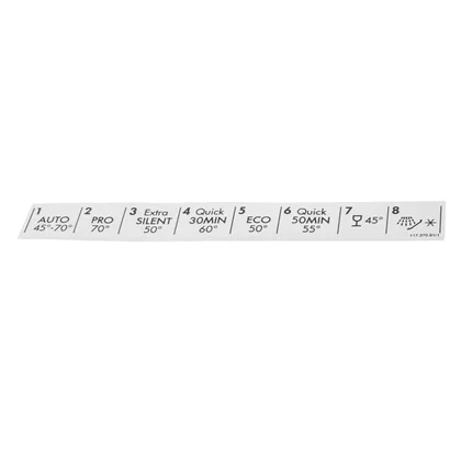 Naklejka z programami do zmywarki Electrolux / AEG 1173709112