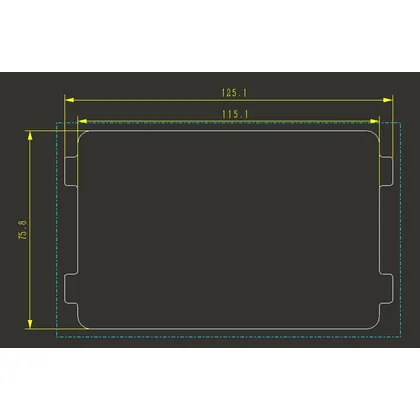 Płytka mikowa do kuchenki mikrofalowej Amica 115 x 76 mm
