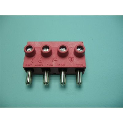 Wtyk 4-polowy do płyty Amica czerwony (8014423)