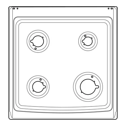 Blat roboczy nierdzewny do piekarnika i płyty grzejnej Electrolux / AEG 500 x 520 mm