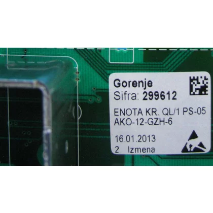 Elementy elektryczne do pralek r Płytka panelu sterowania do pralki Gorenje / Hisense 299612