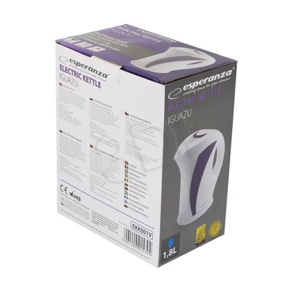 Czajnik elektryczny Esperanza Iguazu EKK001V 1,8 l 2200 W biało-fioletowy