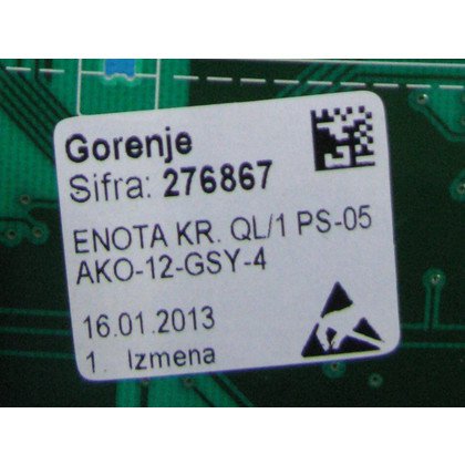 Części zamienne GORENJE Moduł elektroniczny skonfigurowany do pralki (276867)