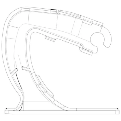 Osłona lewego górnego zawiasu chłodziarko-zamrażarki Electrolux / AEG 2425364052