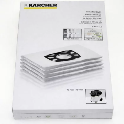 Worki fizelinowe do odkurzacza Kärcher WD 7 4 szt.