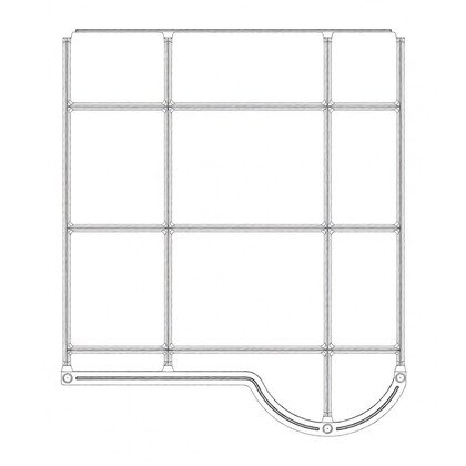 Prawy ruszt żeliwny do płyty gazowej Electrolux / AEG czarny 460 x 360 mm