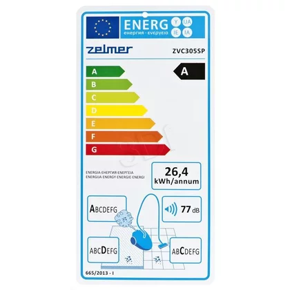 Odkurzacz workowy Zelmer ZVC305SP 650 W szary