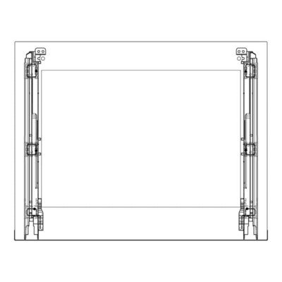 szyba przednia, czarny, 594x466mm