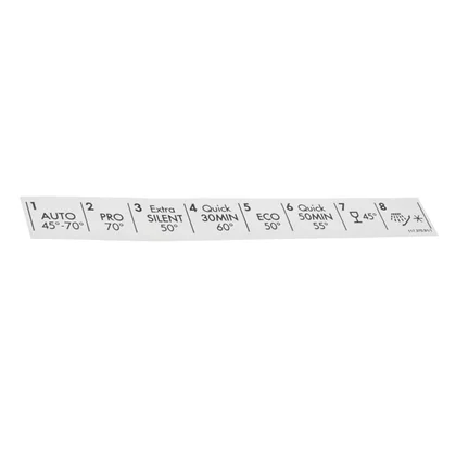 Naklejka z programami do zmywarki Electrolux / AEG 1173709112