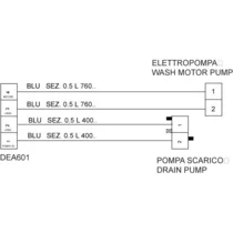 Wiązka kabli moduł-pompa do zmywarki Ariston / Indesit / Hotpoint / Whirlpool DEA601 C00256986 482000085087