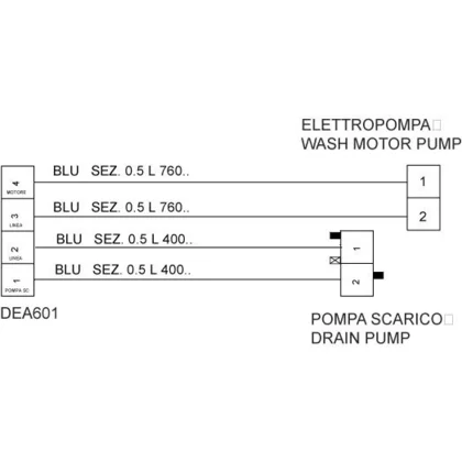 Wiązka kabli moduł-pompa do zmywarki Ariston / Indesit / Hotpoint / Whirlpool DEA601 C00256986 482000085087